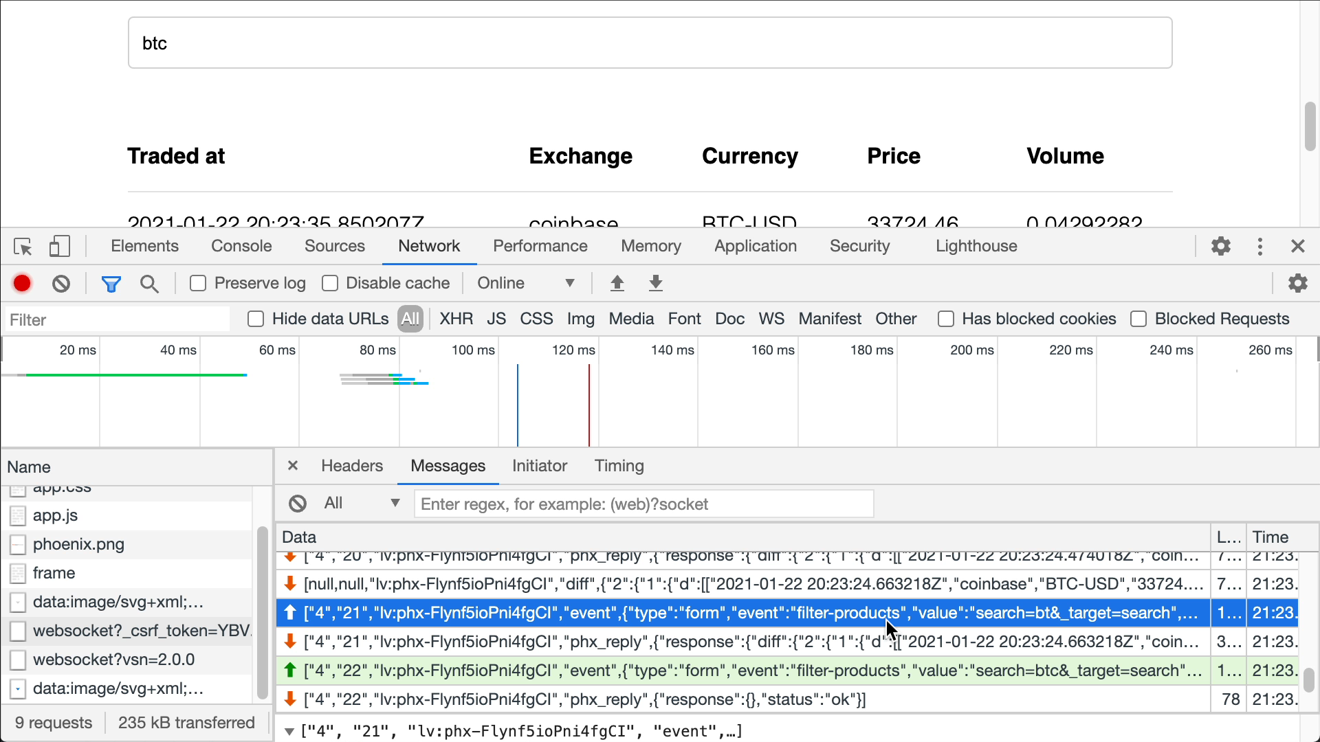 `phx-change` message